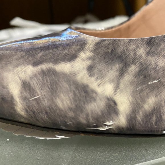 Vince Camuto Faliat Patent Leather Animal Print Heels Size 10 - Picture 6 of 7